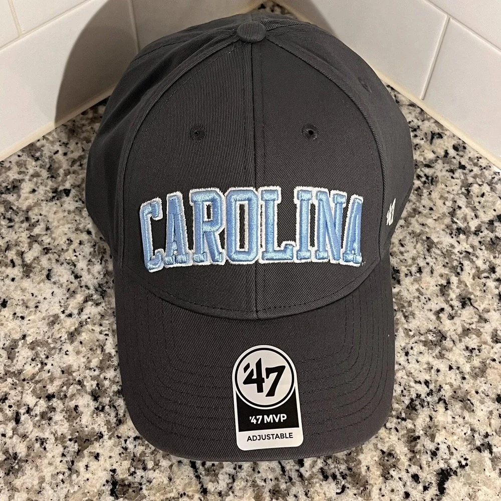 '47 Brand UNC North Carolina Tar Heels NCAA MVP Adjustable Grey Hat Cap OSFM